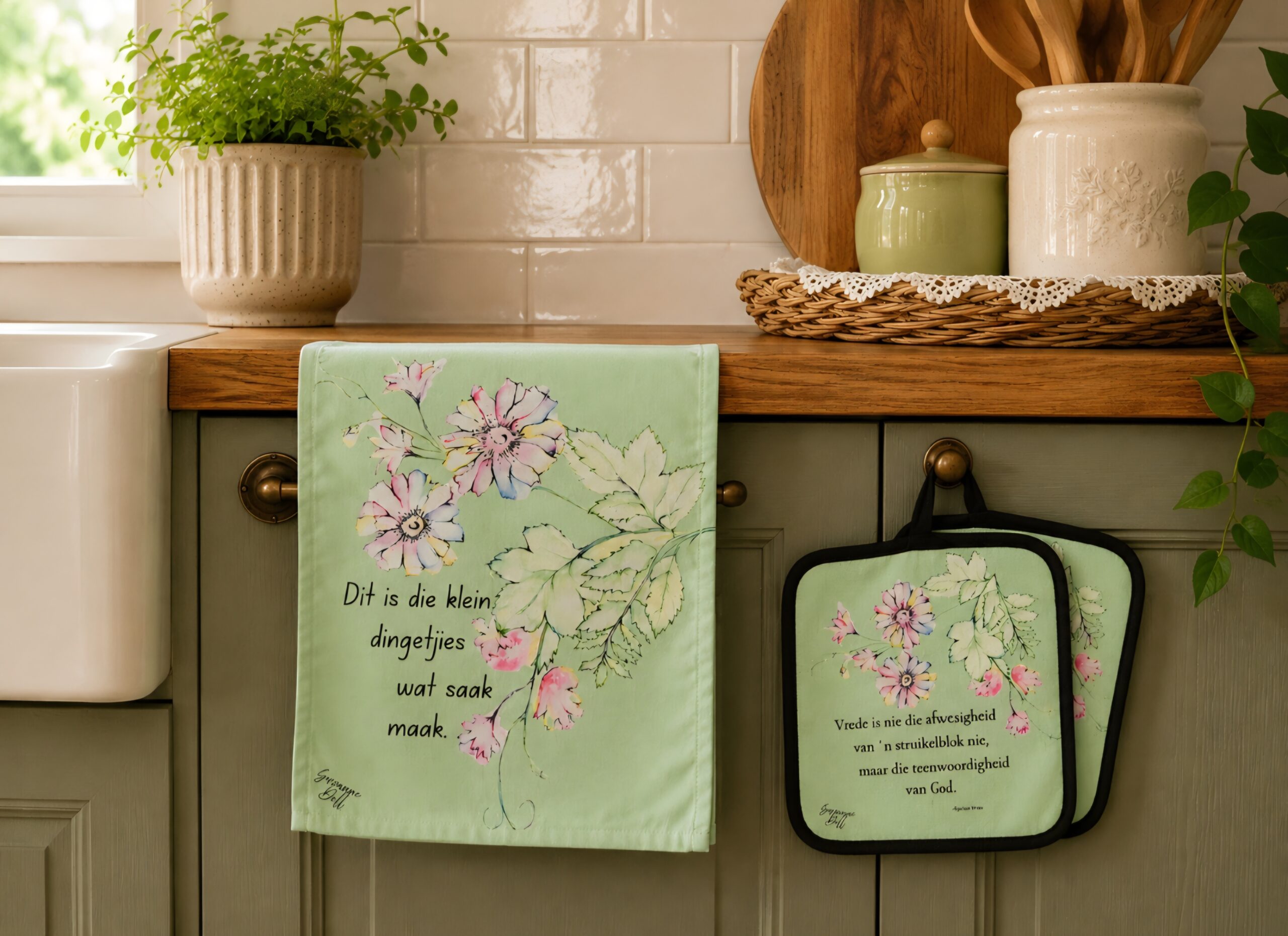 Dish Cloth & Pot Holder Set