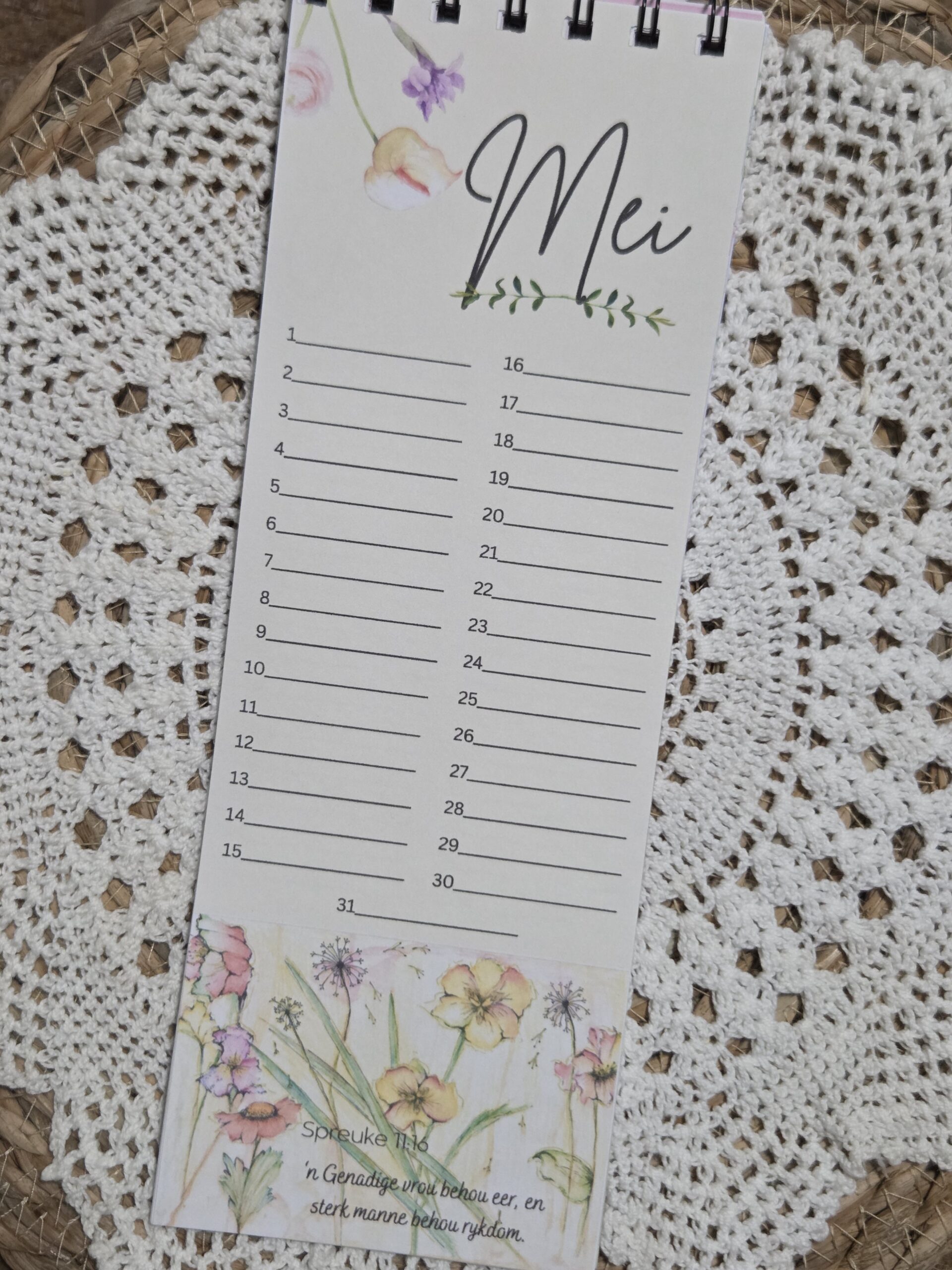 Flower Birthday Calendar - Afrikaans - Image 6