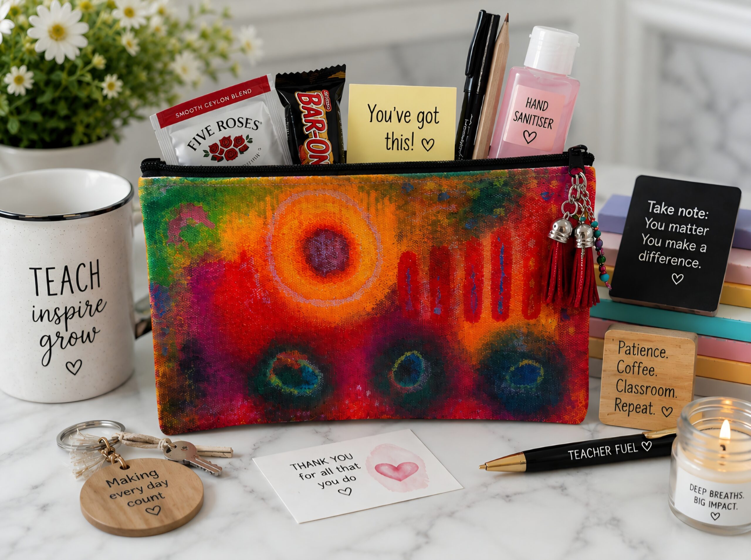 Hand painted Canvas Pouches - Image 3